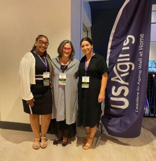 The Dementia Friendly America team from left to right: Aleiah Mann, Mary Ek, and Darya Rahbar